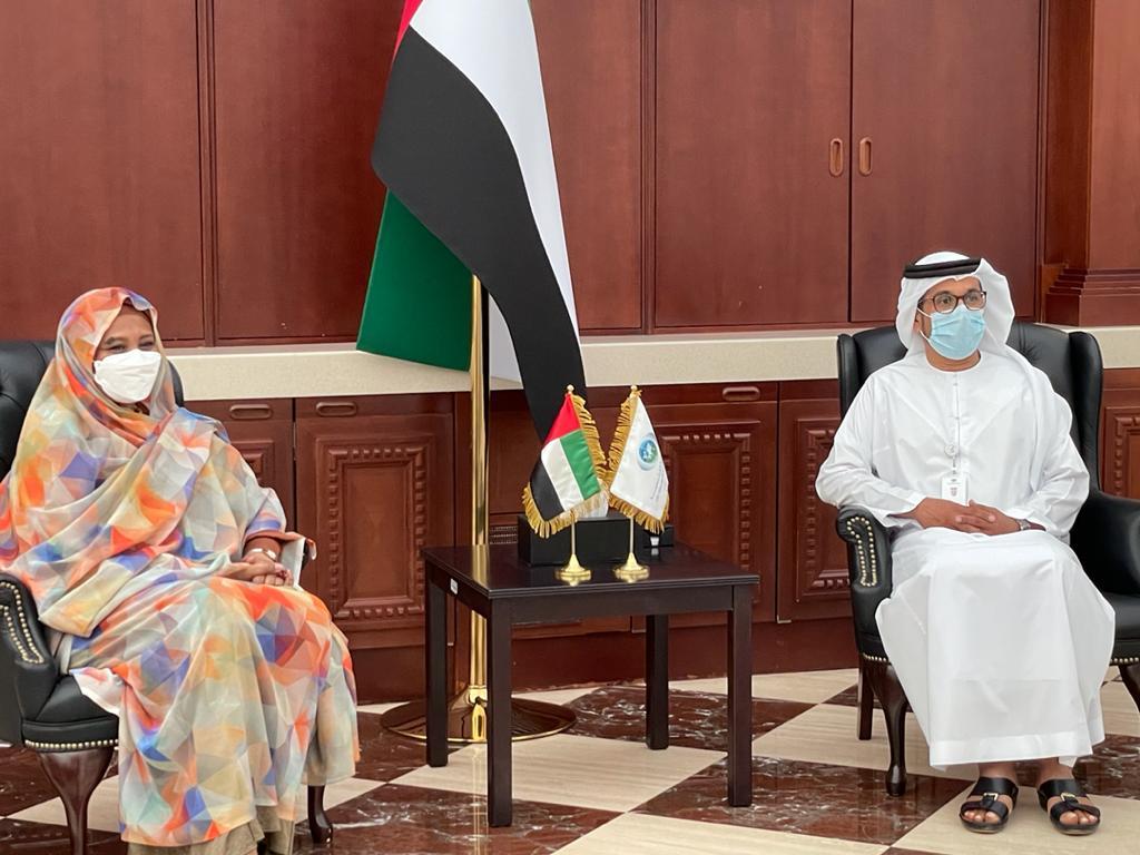 وزيرة الخارجية السودانية ومدير عام صندوق أبو ظبي للتنمية ـ الإمارات 13 أبريل 2021