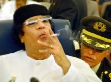 Libyan leader Muammar Gadhafi