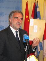 ICC prosecutor Luis Moreno-Ocampo briefing UN Security Council