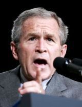 US president George W. Bush