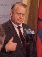 US special envoy to Sudan speaks to reporters on Wednesday March 5, 2008