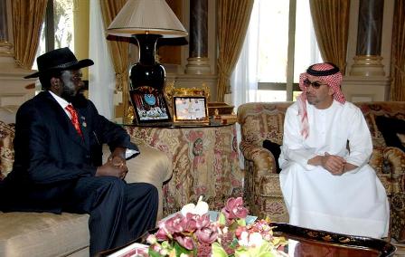 Salva Kiir meets with UAE deputy prime minister Hamdan bin Zayed Al Nahyan - (WAM)