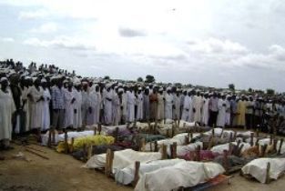 Burial ceremony at Kalma IDP camp after the August 25 2008 raid (Photo UNAMID)