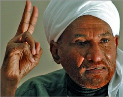 Sudanese opposition leader Sadiq al-Mahdi