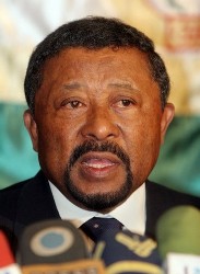 Newly-elected African Union Commission chairman Jean Ping speaks during a press conference after his meeting with Sudanese President Omar al-Beshir on his first visit to Khartoum in his new role on May 18, 2008 (AFP)