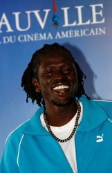U.S. composer Emmanuel Jal poses during a photocall for the movie 