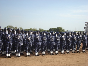 Police graduating in Juba, May 30, 2009 (photo I. Vuni)
