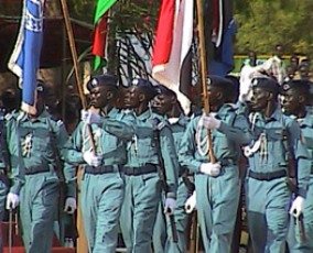 Mmbers of Southern Sudan police Service parad in Juba (photo UNDP)