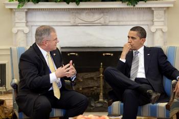 File photo showing US Special Envoy for Sudan meeting with President Barack Obama (The White House)