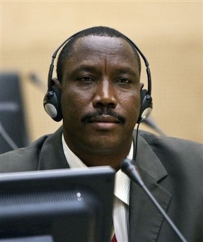Sudanese rebel leader Bahar Idriss Abu Garda appears at the International Criminal Court in The Hague, Netherlands, Monday, May 18, 2009 (AP)