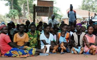Southern Sudanese IPDs who have fled their homes during raids by Lord's Resistance Army (AFP)