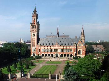 The Peace Palace, the headquarters of the International Court of Justice in the Hague, the Netherlands