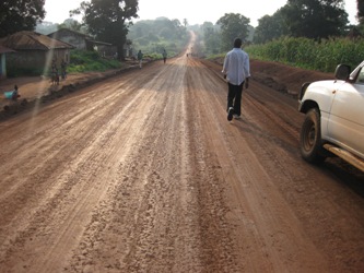 The newly constructed road in WES (photo R. Ruati)