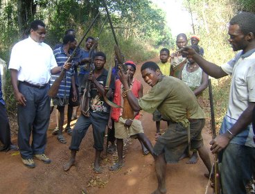 Some Arrow boys with a Bishop in Western Equatoria State (photo by R. Ruati)