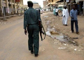 File photo shows an armed policeman on patrol in the streets of the Sudanese capital Khartoum. (AFP)