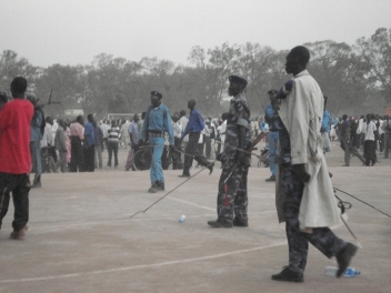 Police in Rumbek on Christmas day, 2009