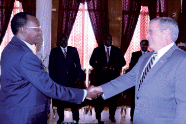 President Idriss Deby of Chad and Special Envoy to Sudan Scott Gration of the United States of America