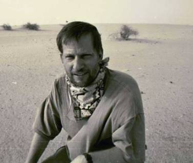 Jerry Fowler near the Chad-Sudan border in 2004 (photo by United States Holocaust Memorial Museum)