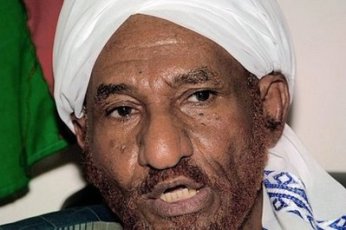 Former Sudanese premier and opposition candidate Sadiq al-Mahdi (AFP)