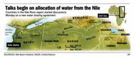 Graphic shows Nile River Basin region (AP)