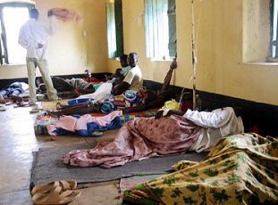 A file UNICEF picture shows casualties of a Cholera outbreak in the town of Yei, south Sudan.