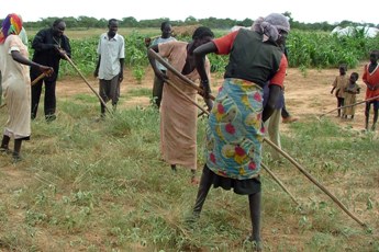 Women farmers in South Sudan (Sidney Traynham/UMCOR)