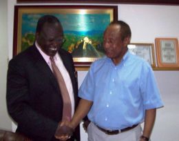 GoSS VP, Dr. Riek Machar and UN Special Envoy, Haile Menkarios, Juba, June 5, 2010 (ST)
