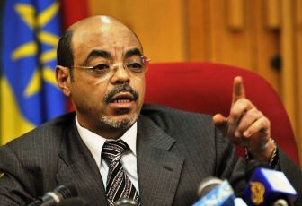 Ethiopian Prime Minister Meles Zenawi addresses a press conference at his office in Addis Ababa on May 26, 2010. (Getty)