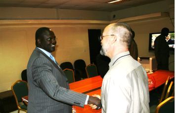 Machar with UNMIS official in Khartoum (ST)