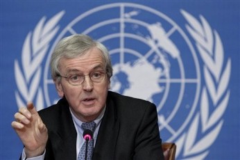 Briton John Holmes, United Nations Under-Secretary-General for Humanitarian Affairs and Emergency Relief Coordinator (AP)