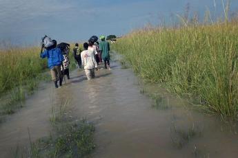 Reaching many areas in rainy season in Jonglei state is difficult.