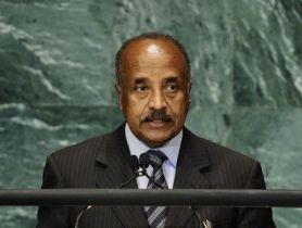 Eritrea's Foreign Minister Osman Mohammed Saleh addresses the Millennium Development Goals Summit at the United Nations headquarters in New York, September 21, 2010. (Getty)