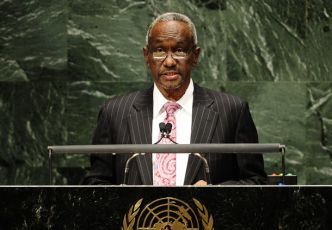 Sudan's Vice-President Ali Osman Mohamed Taha addresses the 65th General Assembly at the United Nations headquarters in New York, September 27, 2010. (Getty)
