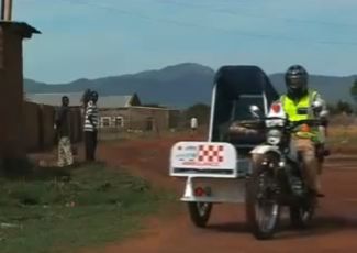 A motorbike ambulance donated by UNICEF (ST)