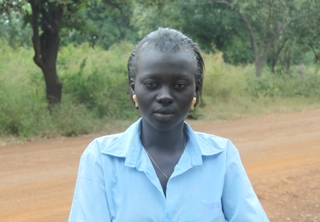 Adut Makur Makat, 15 who is being forced to marry an older man by her family, Hope and Resurrection Senior Secondary School in Rumbek East county of Lakes state South Sudan, 20 Oct. 2010 (ST)