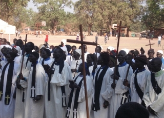 Church leaders pray for a peaceful referendum in Rumbek, Lakes state, South Sudan, 24 Oct. 2010 (ST)