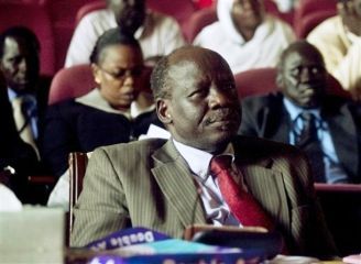Dr. Lam Akol, head of the SPLM-DC, listens in on a discussion of southern unity during an all-southern-parties meeting in Juba, southern Sudan, Wednesday, Oct. 13, 2010 (AP).