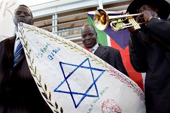 South Sudanese refugees demonstrating in support of independence in Tel Aviv (Demotix Images)