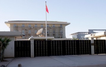 A general view of the Chinese embassy in Khartoum (AFP)