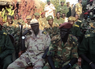 Disabled SPLA soldiers attend a workshop at South Sudan Disbarment Demobilization Reintegration Commission (SSDDRC) center in Bentiu, Unity state, South Sudan. Nov. 27, 2010 (ST)