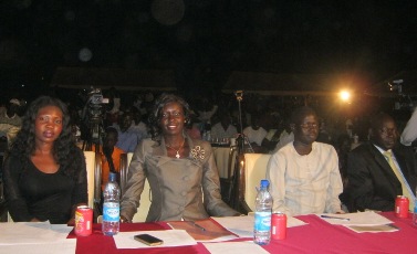 Panel of judges who graced the preliminaries of the Miss Malaika organized by Southern Sudan Artists Association in Juba on Saturday, November 6, 2010(ST)