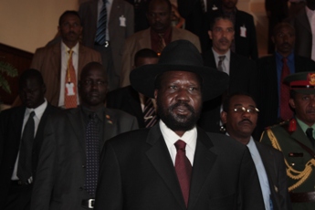 South Sudan leader Salva Kiir attending the Igad heads of state summit in Addis Ababa on November 23, 2010 – Photo by Tsigue Shiferaw