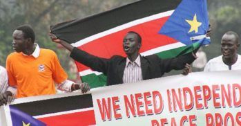 Southern Sudan citizens during a peaceful demonstration at Nairobi’s Uhuru Park in August 2010 (Daily Nation)