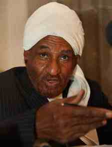 former Sudanese prime minister and leader of the opposition Umma Party Al-Sadiq Al-Mahdi (AFP)
