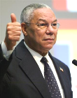 U.S. former Secretary of State Colin Powell (L), US current Secretary of State Hillary Clinton (C) and former US special envoy to Sudan John Danforth (R)