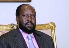 South Sudan president, Salva Kiir addressing journalists at a press conference held in Juba on Monday. .Jan 8, 2010 (ST)