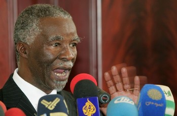 Former South African President Thabo Mbeki, head of the African Union High Level Implementation Panel (AFP)