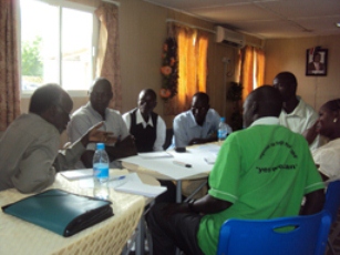 Coalition of civil society members attending the pre-convention workshop organized by Justice Africa in Juba, April 19, 2011 (ST)