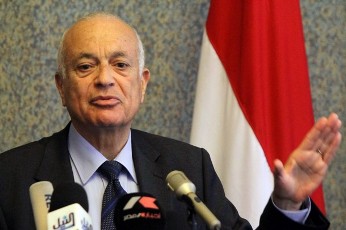 Egyptian Foreign Minister Nabil Elaraby speaks during a joint press conference with his German counterpart Guido Weseterwelle after a meeting in Cairo on April 19, 2011 (AFP)