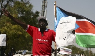 South Sudanese pro-separation demonstrator. Separation is coming, but how to maintain peace? (Reuters)